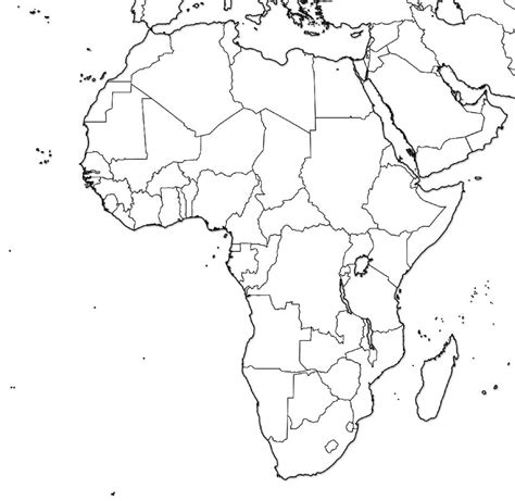 Africa Blank Map Printable