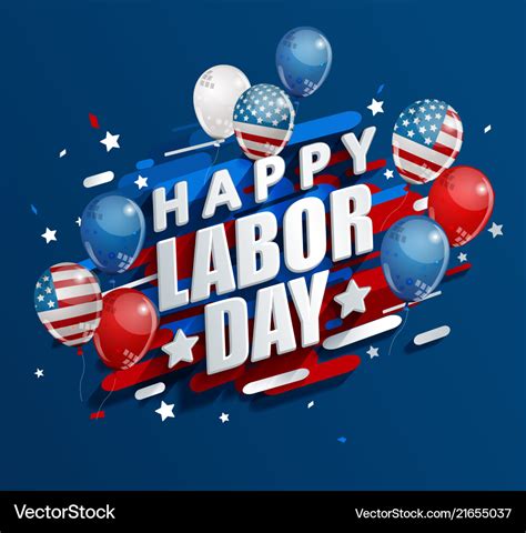 Happy labor day holiday banner Royalty Free Vector Image