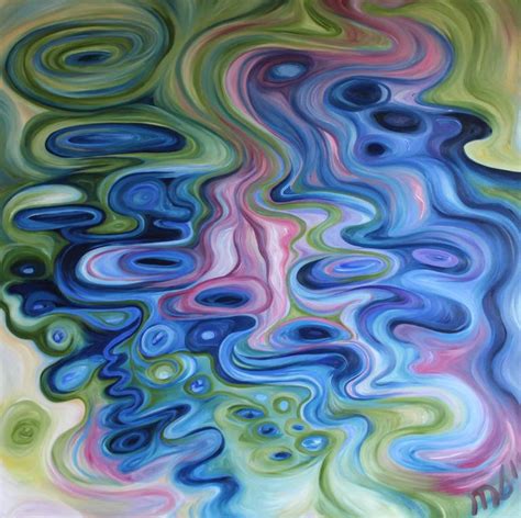 Flowing Water Variation Painting by Marianne Schovsbo | Saatchi Art