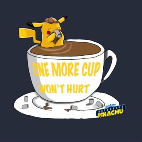 Detective Pikachu Coffee - Pokemon - T-Shirt | TeePublic