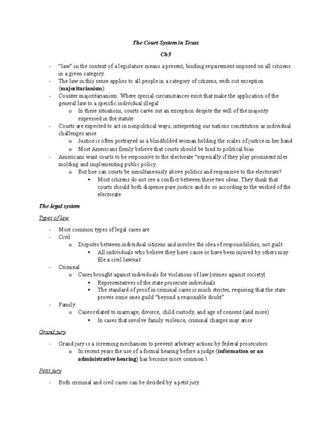 The Court System in Texas - The Court System in Texas Ch “law” in the context of a legislature ...