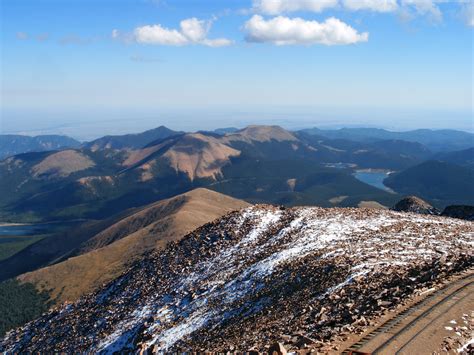 The summit - view south: Pikes Peak, Colorado