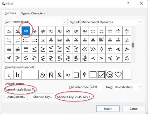 Approximately Equal To ≅ symbol in Word, Excel, PowerPoint and Outlook ...