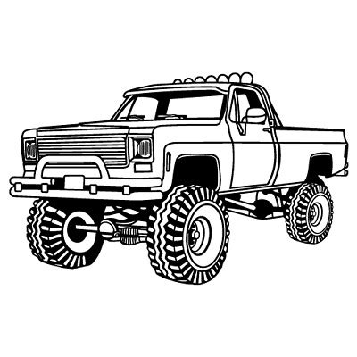 CHEVY-CHEVROLET 4X4 TRUCK CLIPART-VECTOR CLIP ART GRAPHICS-DXF SVG EPS ...