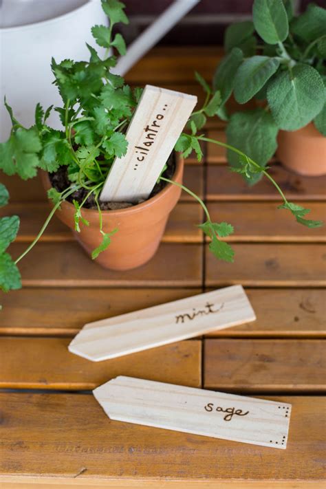 Wood Burned Garden Stakes DIY - Live Free Creative Co