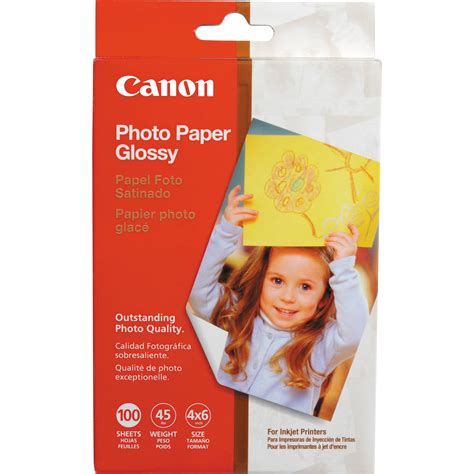 Canon Glossy Photo Paper - 4x6" - 100 Sheets 0775B022 B&H