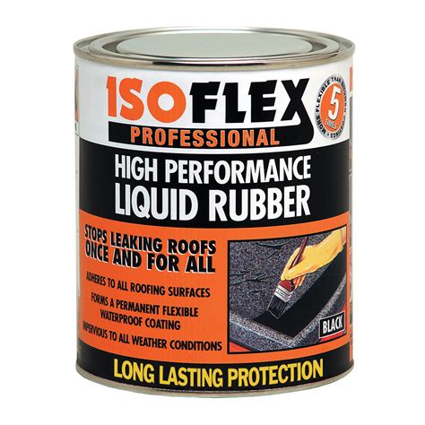 Isoflex Liquid Rubber Black Roof Sealant 750ml | Departments | DIY at B&Q