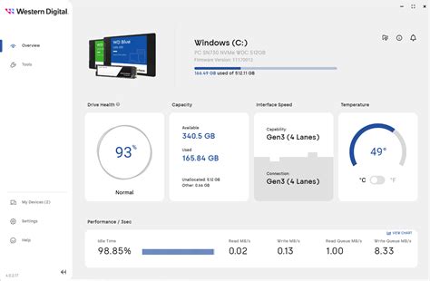 Download, Install, Test Drive and Update Firmware Using Western Digital Dashboard