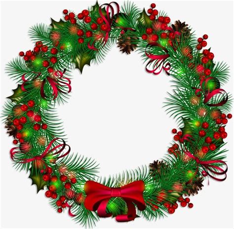 Christmas Wreath, Christmas Wreath Clipart, Creative, Cartoon PNG Transparent Clipart Image and ...