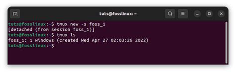 How to detach a session in tmux | FOSS Linux