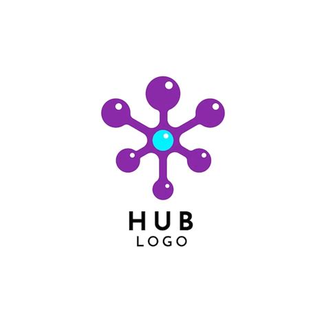 Free Vector | Hub logo design template