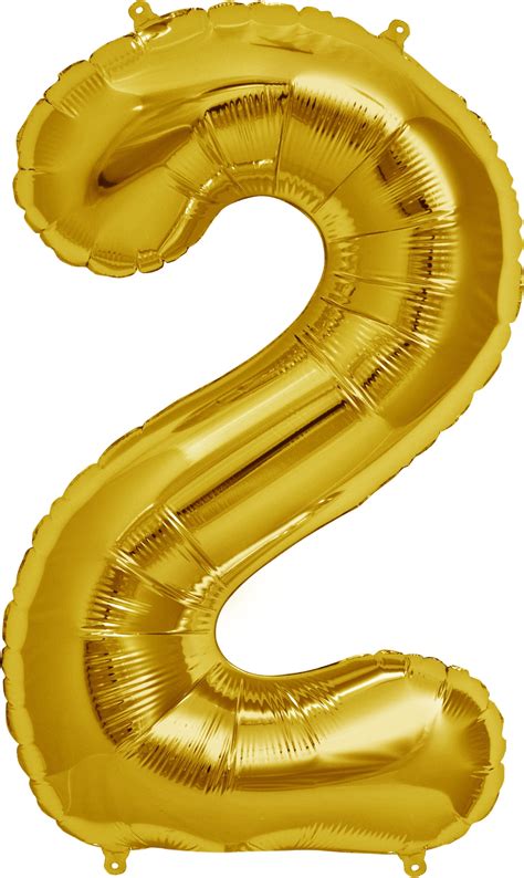 Number 2 Balloon, 32.5", Gold - Walmart.com - Walmart.com