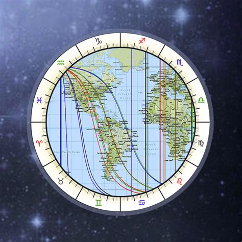 AstroCartography Chart Online, Free Astro Map Travel Astrology Calculator