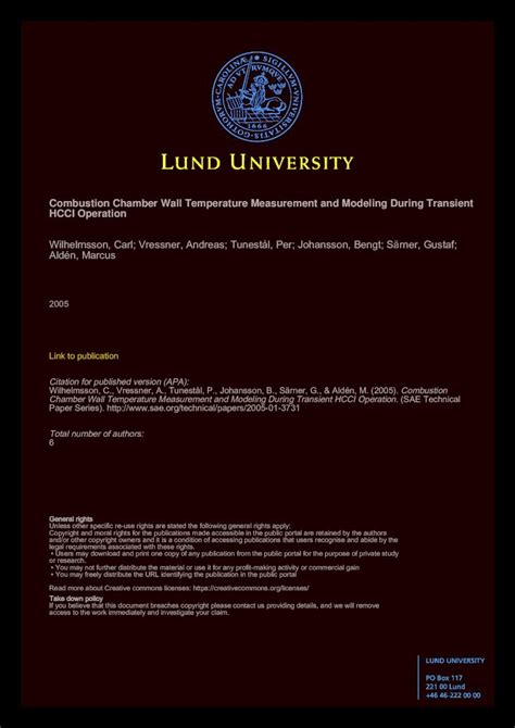 (PDF) Combustion Chamber Wall Temperature Measurement and ...portal ...