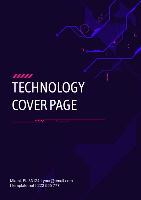 Technology Cover Page Image Template - Edit Online & Download Example | Template.net