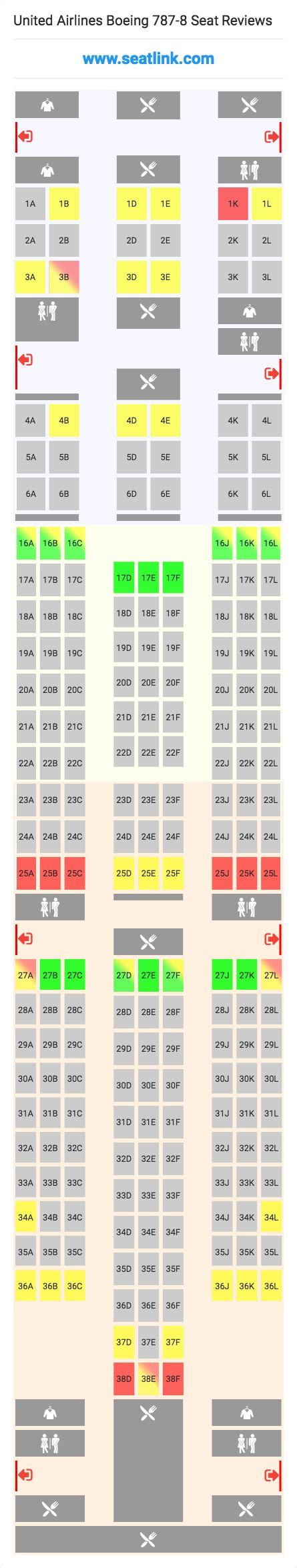 United Airlines Boeing 787-8 (788) Seat Map | Boeing 757 300, Airlines ...