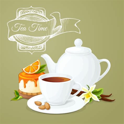 Free Vector | Tea party poster