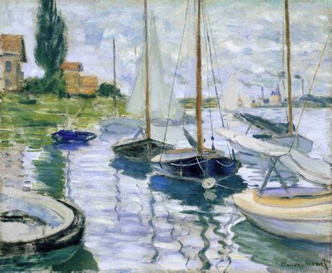 Boats at rest, at Petit-Gennevilliers - Claude Monet | Monet paintings ...