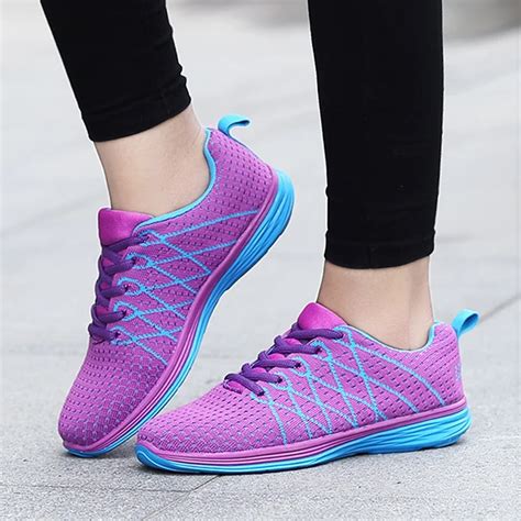 outdoor women running shoes girls light sneakers breathable jogging ...