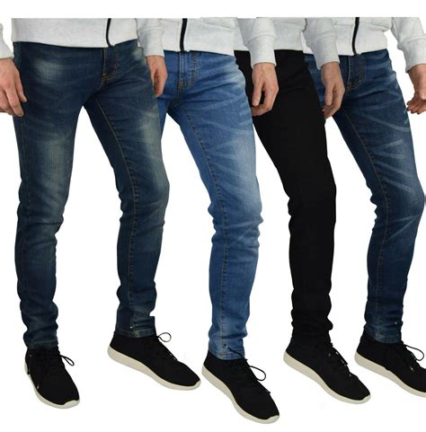 Mens Slim Fit Stretch Jeans Comfy Fashionable Super Flex Denim - KreziCart