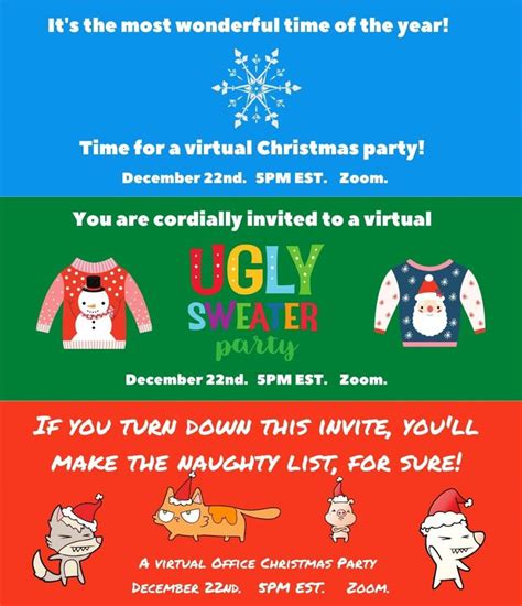 25 Virtual Christmas Party Ideas in 2023 (Holidays) | Office christmas party, Work christmas ...