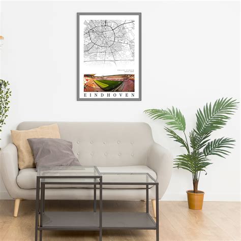 City Map of EINDHOVEN Stadion Philips Arena Home Decor - Etsy