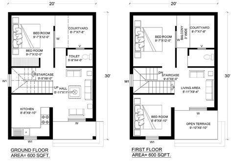 4-20x30 House Plan Ideas for your Dream Home. - Indian Floor Plans