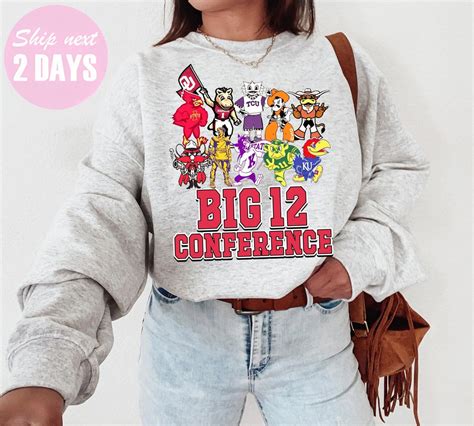 Limited Big 12 Mascots Vintage Sweatshirt Retro College - Etsy