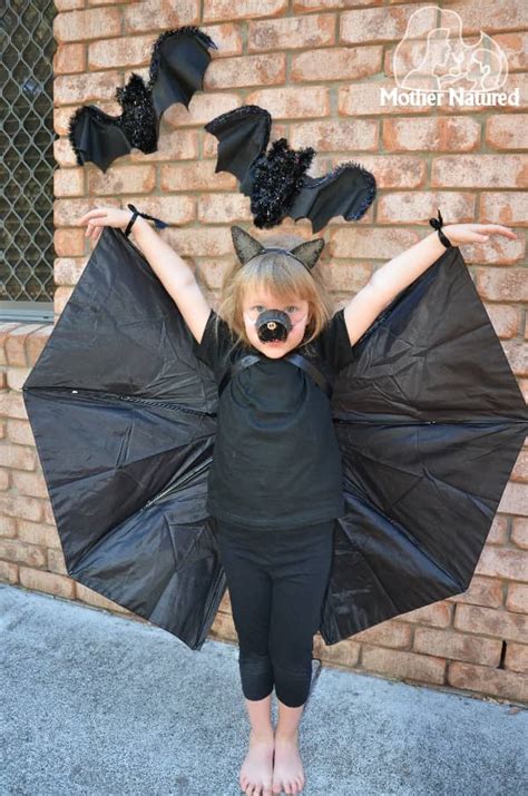 Umbrella Bat Costume: Easy to follow, no sew instructions