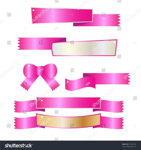 Ribbon Bow Vector Pink Stock Vector (Royalty Free) 291992192 | Shutterstock