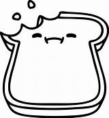 Bread Slice Coloring Pages sketch template