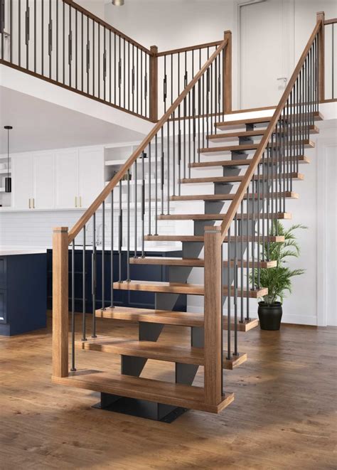 Single Stringer Wood Beam Stairs - The Best Picture Of Beam