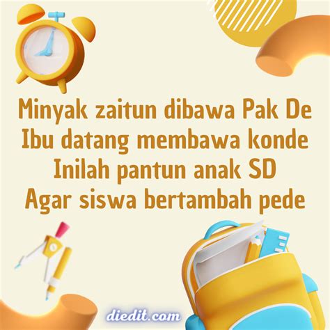 50 Pantun Anak SD tentang Belajar, Hormati Guru dan Ortu | diedit.com