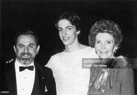 American First Lady Nancy Reagan poses with her son, ballet dancer... News Photo - Getty Images