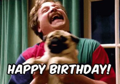 Funny Happy Birthday With Zach & Pug GIF | GIFDB.com