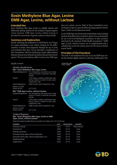 (PDF) Eosin Methylene Blue Agar, Levine EMB Agar, Levine, without Lactose - DOKUMEN.TIPS