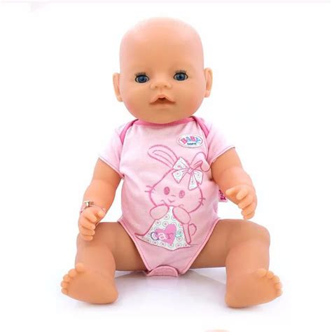 Hot Style 43cm Baby Born Zapf Doll Pink Rabbit Jumpsuits Baby Born Doll ...