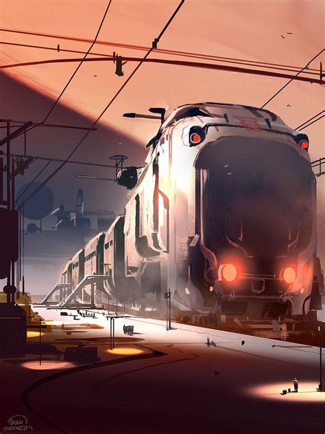 Really really big train, sparth - nicolas bouvier | Sci fi concept art, Sci fi art, Environment ...