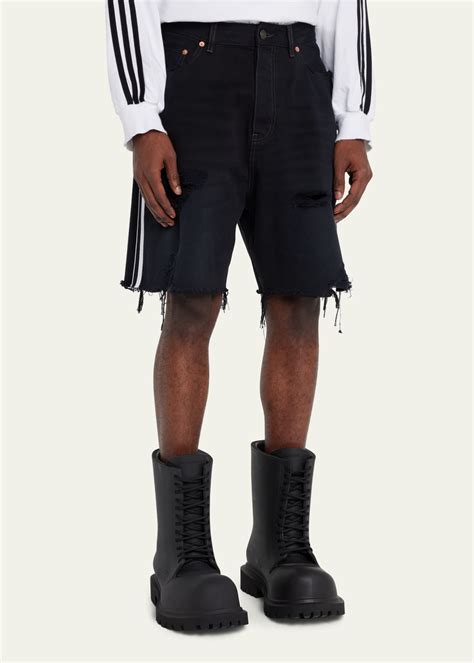 Balenciaga X Adidas Men's 3-Stripes Denim Shorts Bergdorf, 56% OFF