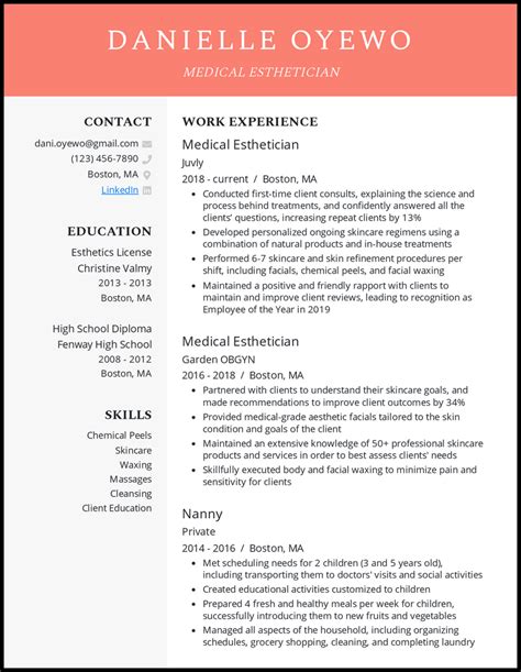 9 Esthetician Resume Examples That Work in 2025