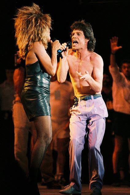 Tina Turner and Mick Jagger in 1985 Live Aid by Daniel Gluskoter : r/rollingstones