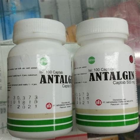 Jual ANTALGIN 500mg - pot isi 100 - obat nyeri - ifars - murah ...