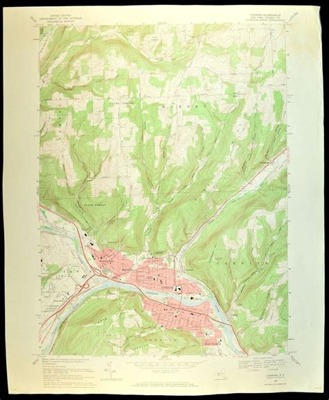 Corning Map of Painted Post New York LARGE Topographic Survey | Etsy | Painted post, Corning, Map