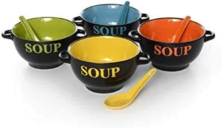 Amazon.com | Ceramic Soup Bowls With Spoons set of 4: Soup Bowls