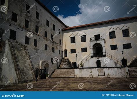 Interior View To Elmina Castle and Fortress, Ghana Stock Photo - Image of locations, landmark ...