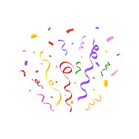 Confetti blast PNG for the birthday background. Colorful party ribbon ...