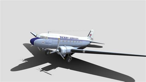 Douglas Dc-3 heavy aircraft - 3D model by Megarobloxfr (@brajedm8443) [14699f6] - Sketchfab