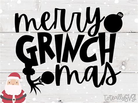 Merry Grinchmas. SVG File. Christmas SVG File. Cut File for - Etsy