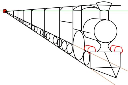 Drawing Trains in One Point Perspective with Easy Step by Step Tutorial ...