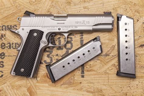 Remington 1911 R1 Stainless Enhanced .45 ACP Police Trade-In Pistol with Custom 1776 US Flag ...